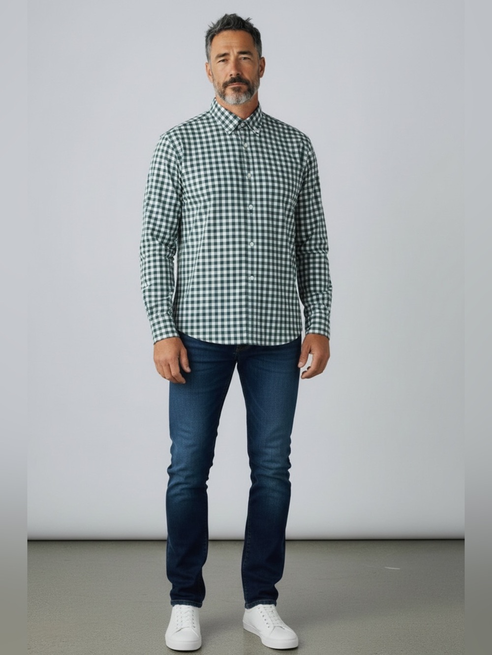Bonobos Green and White Gingham Slim-Fit Button-Down Shirt